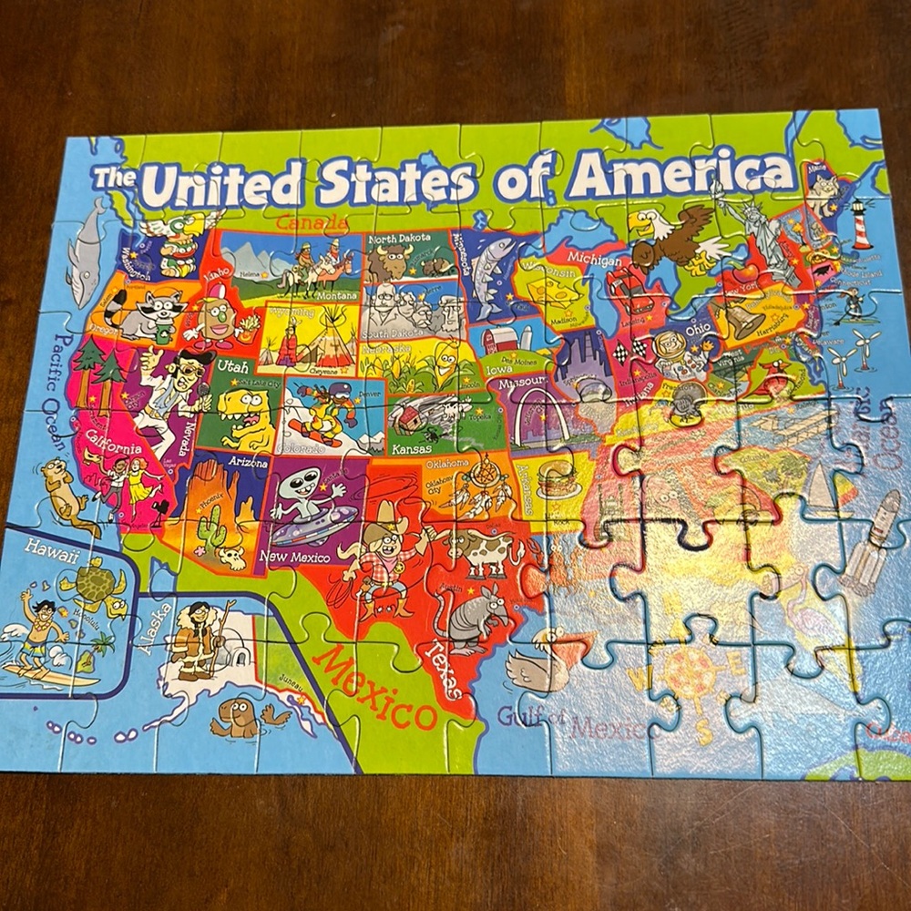 The Inited States of America puzzle